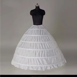 White Hoop Petticoat Skirt new